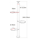Cat Tree – White Tower (freestanding, no wall attachment)