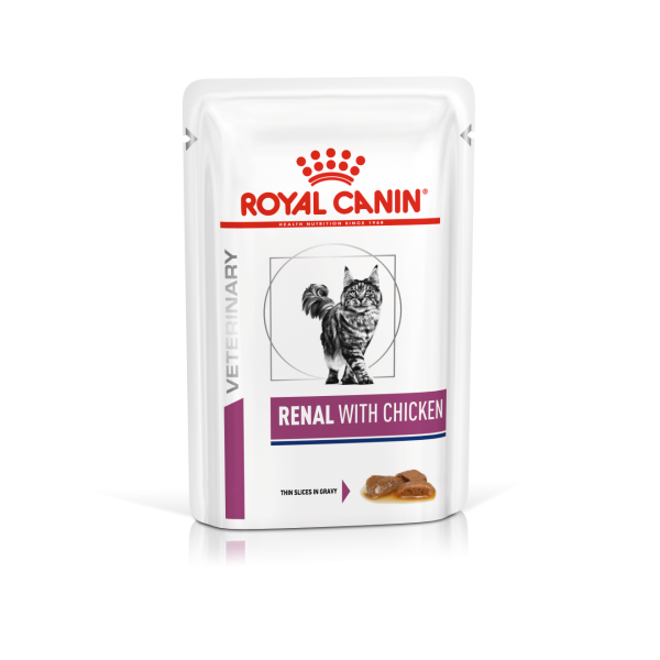 Royal Canin  kassikonserv  VHN RENAL WITH CHICKEN CAT WET (85g x 12)