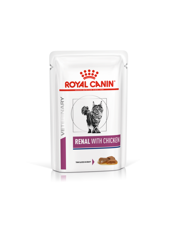  Royal Canin RENAL WITH CHICKEN CAT WET (85g x 12)  