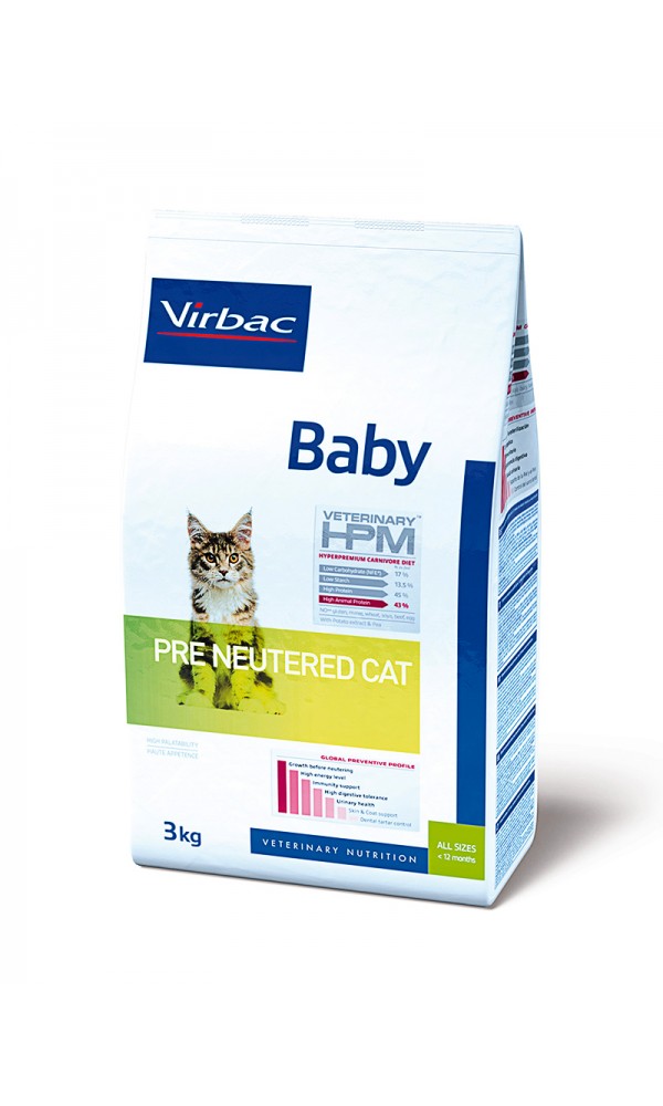 Virbac   kassitoit  HPMC BABY PRE NEUTERED CAT 1,5KG