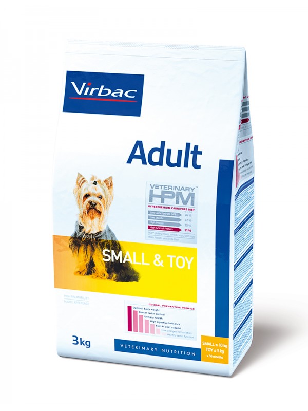 Virbac  koeratoit  HPMD ADULT DOG SMALL & TOY  3KG