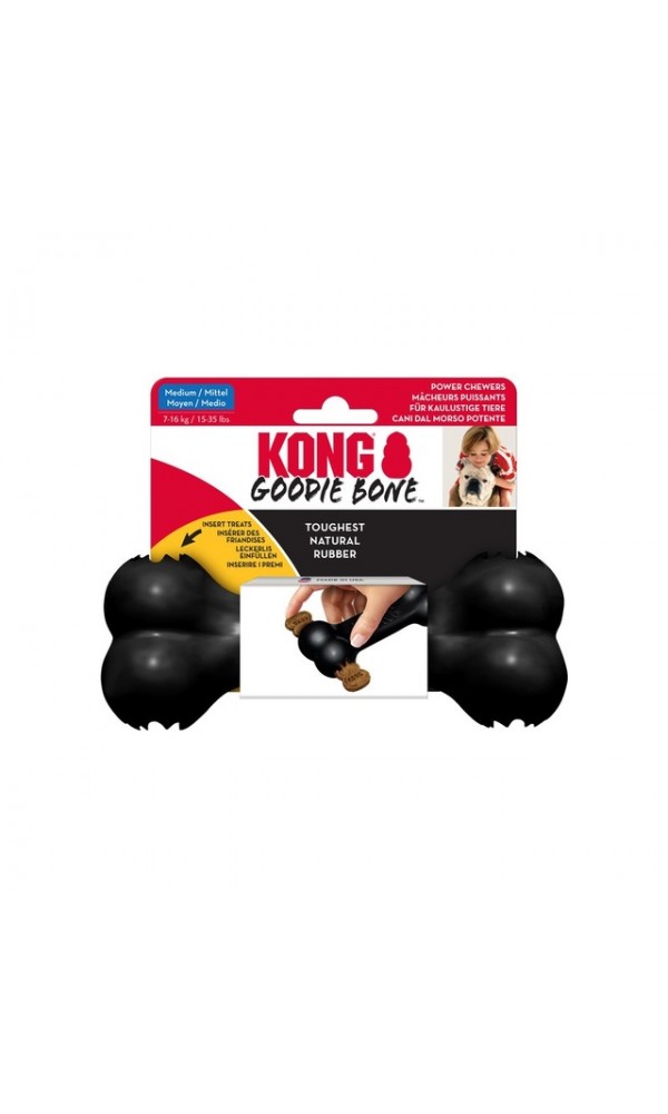 Kong extreme goodie bone koera mänguasi närimiseks m must