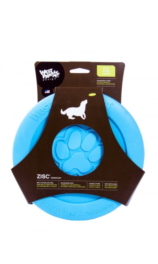 West paw koera mänguasi lendav taldrik zisc 21,6cm sinine #