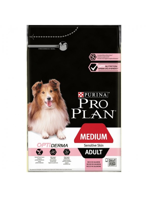 Pro plan koera täissööt keskm.tõug nahapr.lõhe 3kg