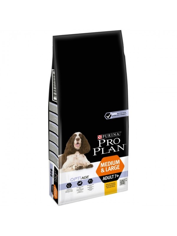 Pro plan koera täissööt keskm/suur tõug 7+ kana 14kg