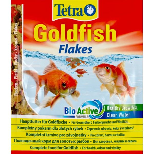 Tetra kalade täissööt goldfish flakes 12g