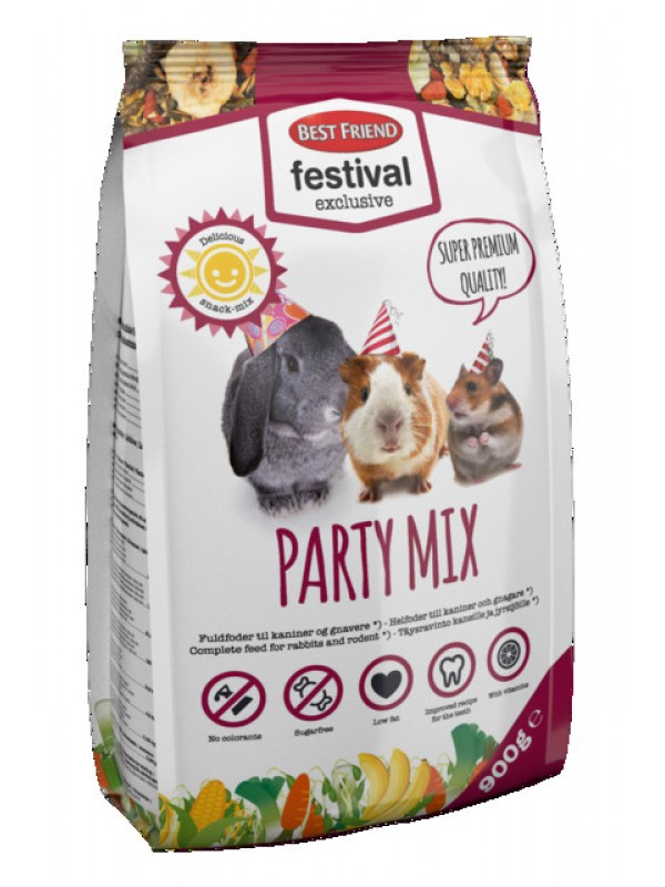 Bf küüliku/näriliste täissööt festival excl.party mix 900g