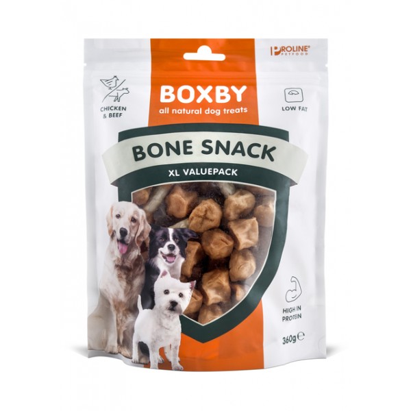 Boxby koera maius bone snack kana/veis 360g