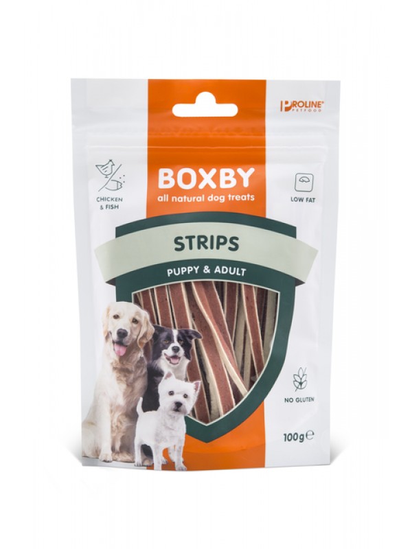 Boxby koera maius strips kana 100g