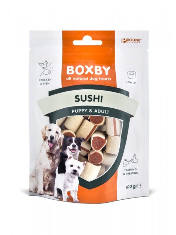 Boxby koera maius sushi kana/kala 100g