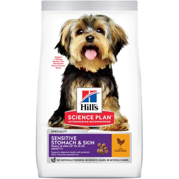Hills koera täissööt sensit.stomach/skin small&mini 3kg