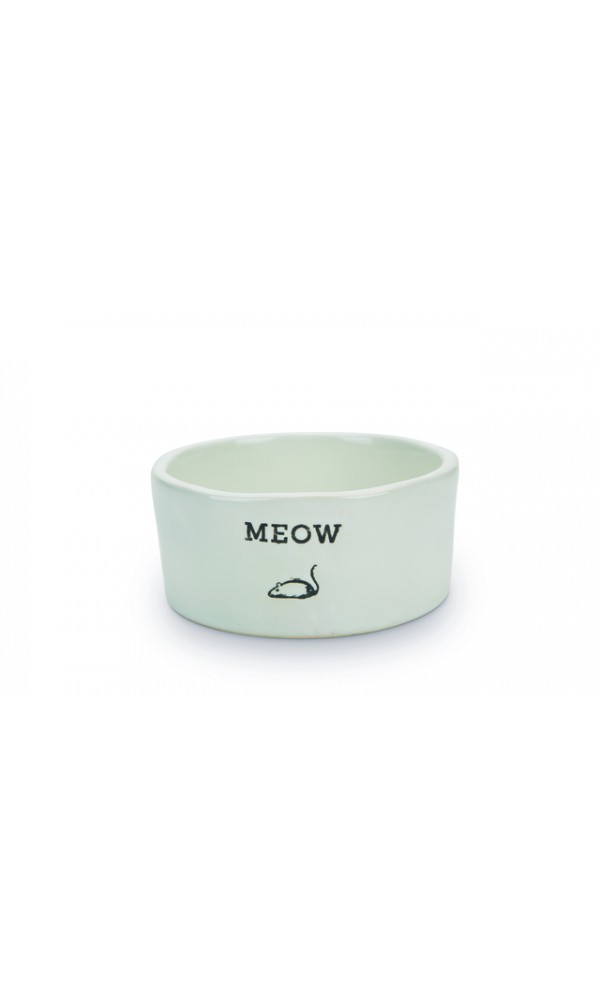 Beeztees kassi kauss meow keraamiline 11,5x4cm valge