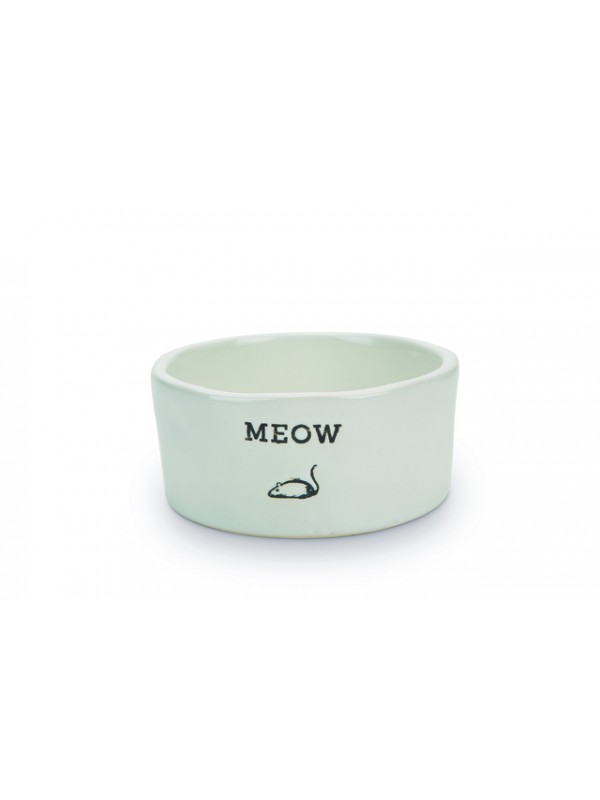 Beeztees kassi kauss meow keraamiline 11,5x4cm valge