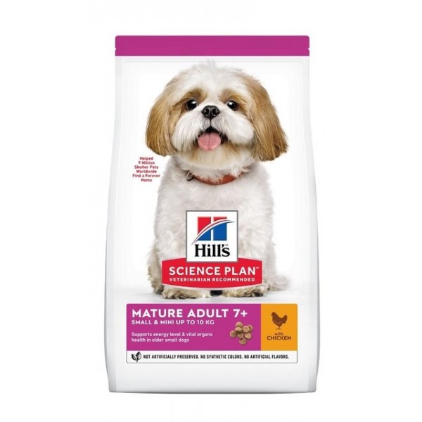 Hills koera täissööt small&mini mature 7+ kana 3kg
