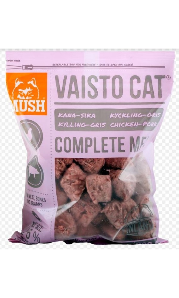Mush vaisto kassi täissööt toortoit kana/siga 800g
