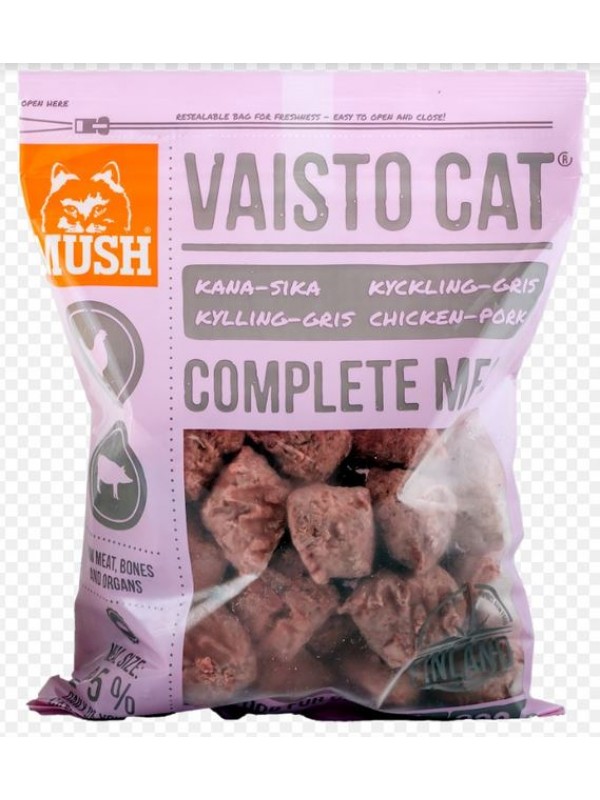 Mush vaisto kassi täissööt toortoit kana/siga 800g