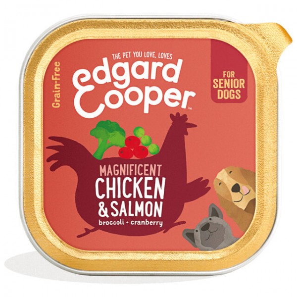 Edgard cooper koera konserv seenior kana/lõhe 150g