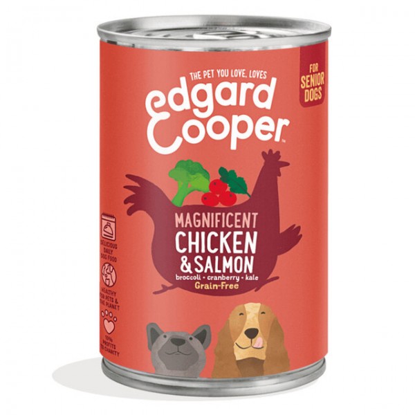 Edgard cooper koera konserv seenior kana/lõhe 400g