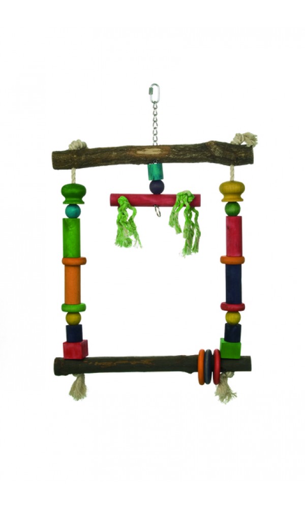 Beeztees lindude kiik papagoidele puidust 35x56cm