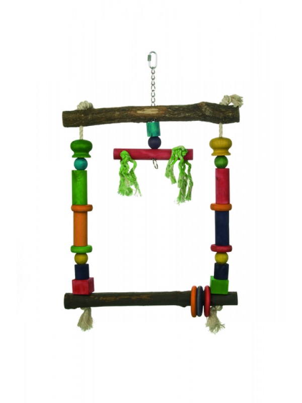 Beeztees lindude kiik papagoidele puidust 35x56cm