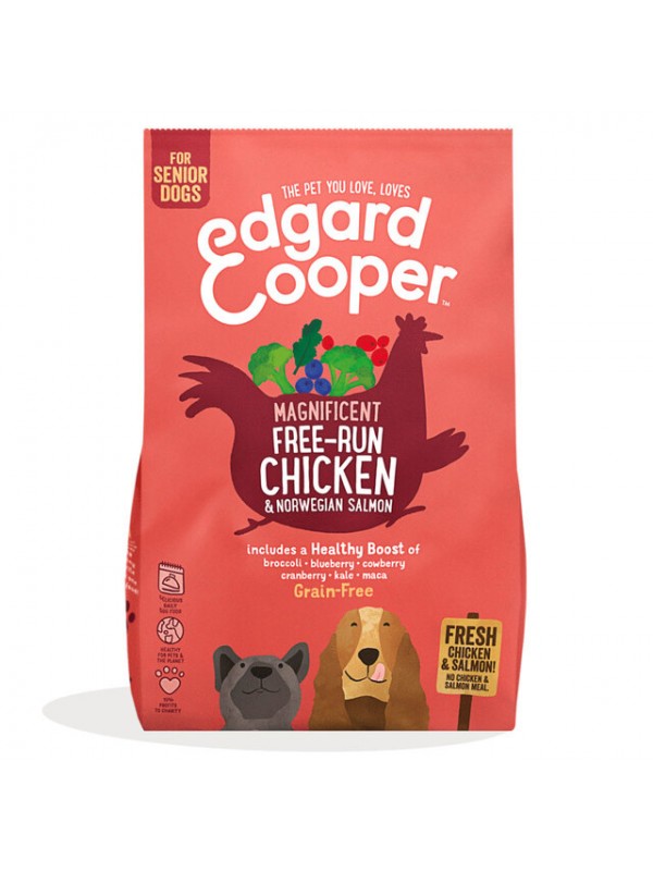 Edgard cooper koera täissööt free-run kana/lõhe seenior 2,5kg