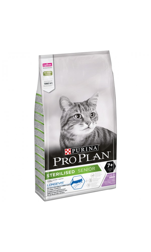 Pro plan kassi täissööt steril 7+ longevis kalkun 10kg