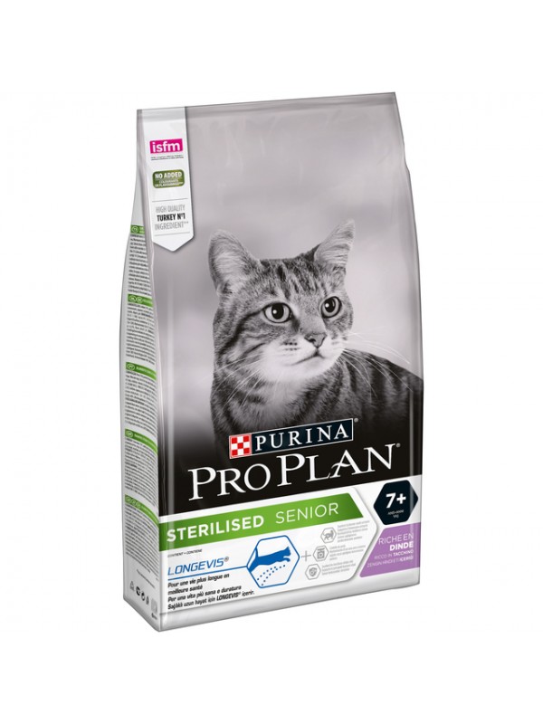 Pro plan kassi täissööt steril 7+ longevis kalkun 1,5kg