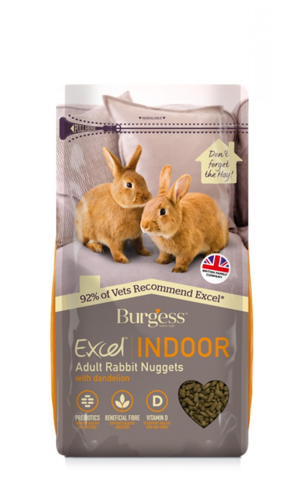Burgess excel küüliku täissööt indoor 1,5kg