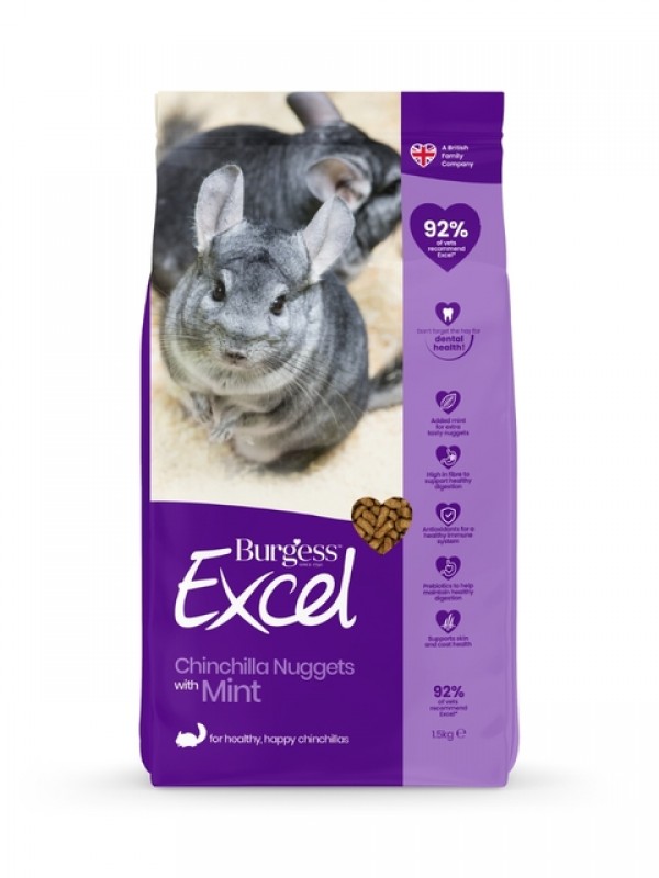 Burgess excel tšintšilja täissööt mint 1,5kg