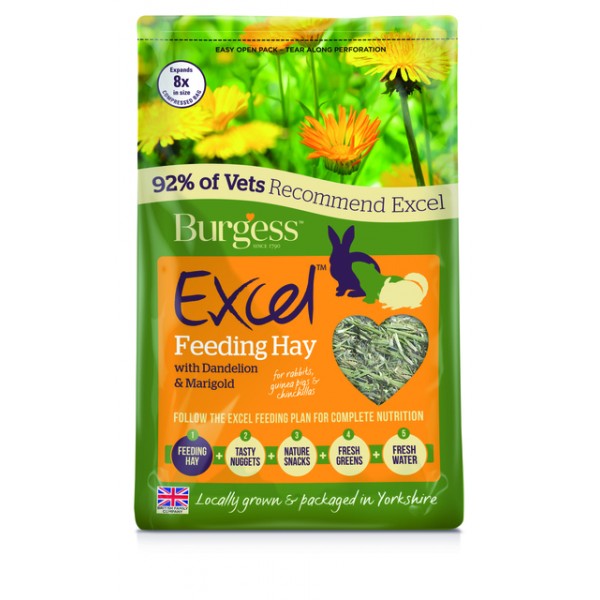 Burgess excel hein dandelion & marigold 1kg