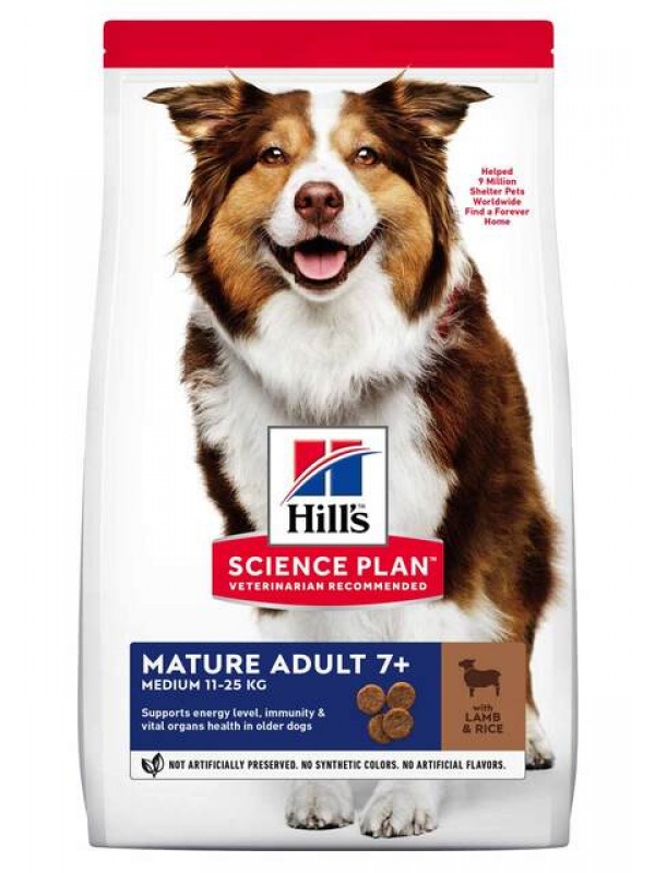 Hills koera täissööt mature kesk.tõug lammas/riis 14kg