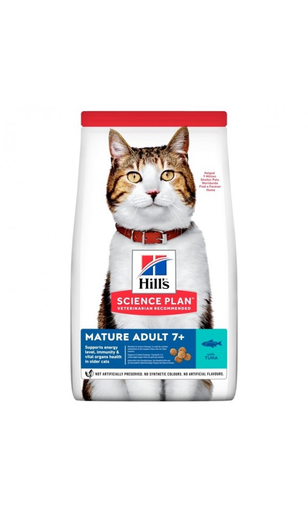 Hills kassi täissööt mature 7+ tuunikala 1,5kg