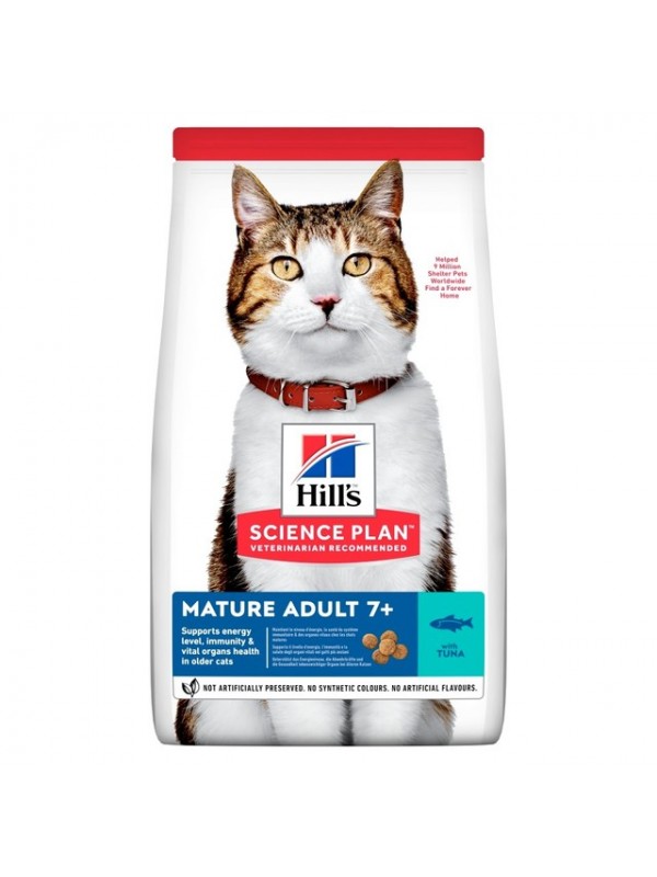 Hills kassi täissööt mature 7+ tuunikala 1,5kg