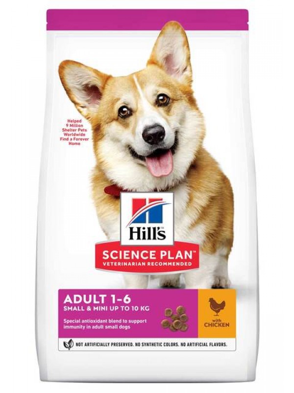 Hills koera täissööt small&mini kana 6kg