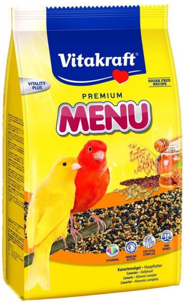 Vitakraft kanaarilindude täissööt premium menu 500g