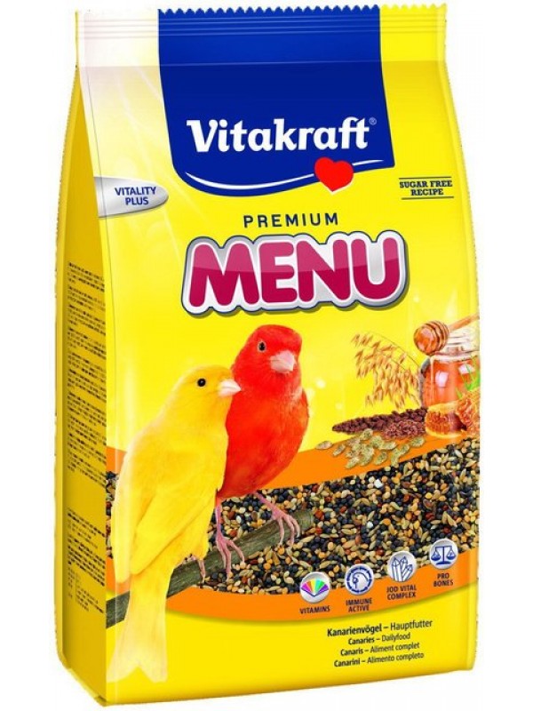 Vitakraft kanaarilindude täissööt premium menu 500g