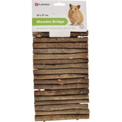 Flamingo väikelooma sild puidust 19x34cm