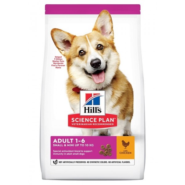 Hills koera täissööt small&mini kana 3kg