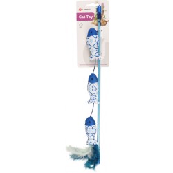 Flamingo kassi mänguasi rippuvad kalad sulgedega ice 45cm