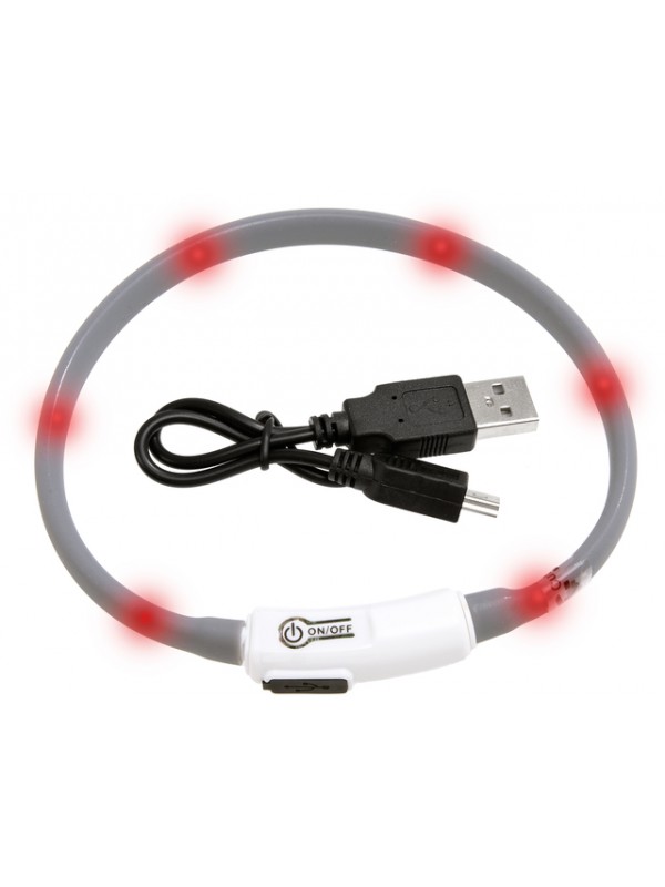 Flamingo kassi led kaelarihm visio usb 20-35cm must #