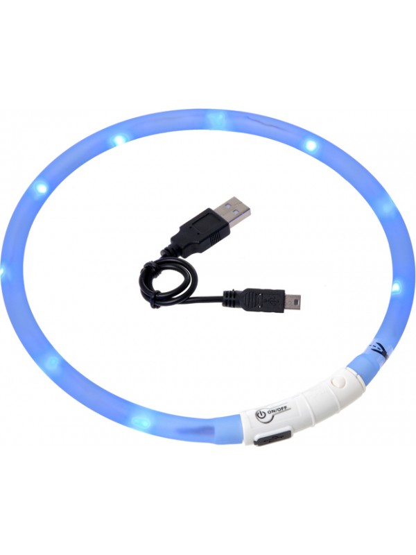 Flamingo koera led kaelarihm visio 70cm (reguleeritav) sinine