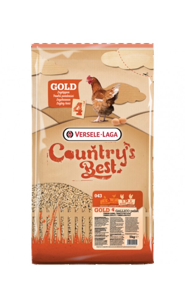 Versele-laga kanade täissööt country's best gold 4 gallico pellet 5kg