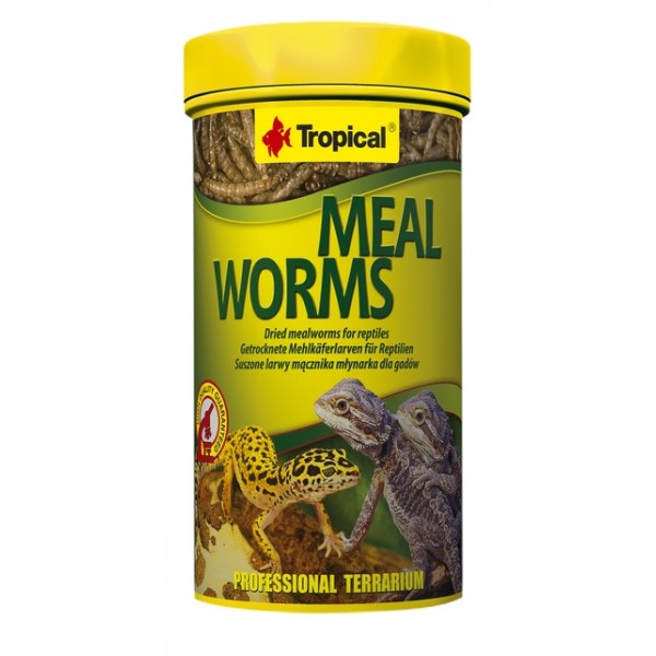 Tropical reptiilide täiendsööt meal worms 250ml