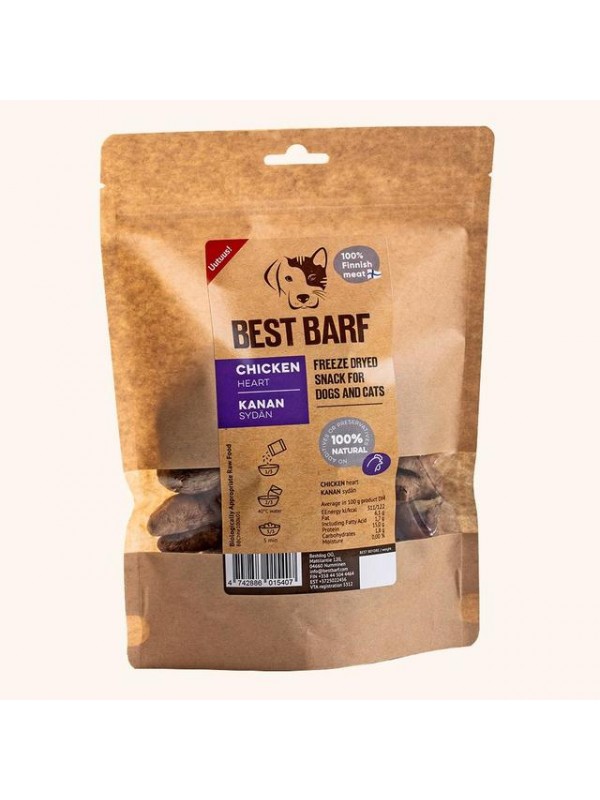 Best barf külmkuivatatud maius kana süda 100g