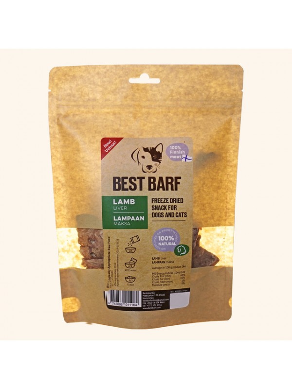 Best barf külmkuivatatud maius lamba maks 100g