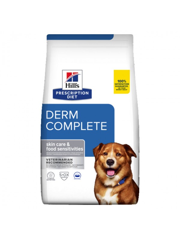 Hills pd koera täissööt derm complete 12kg