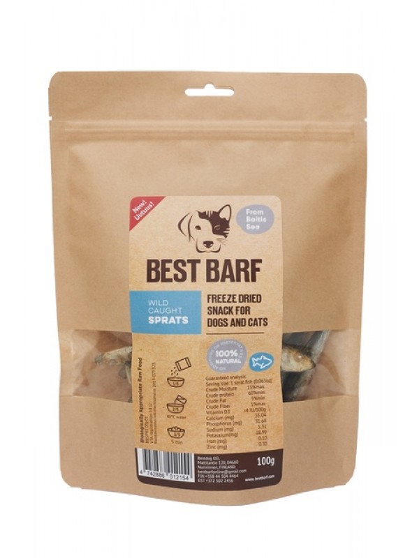 Best barf külmkuivatatud maius läänemere kilu 50g
