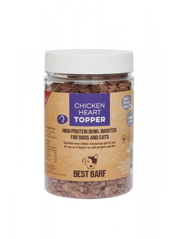 Best barf külmkuivatatud maius kana südame topper 100g