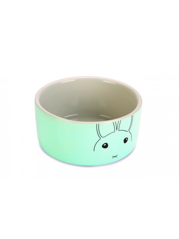 Beeztees küüliku kauss joela hall/mündiroheline 12cm