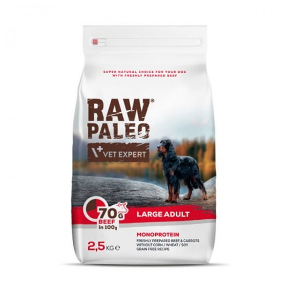 Raw paleo koera täissööt suur tõug veis 2,5kg